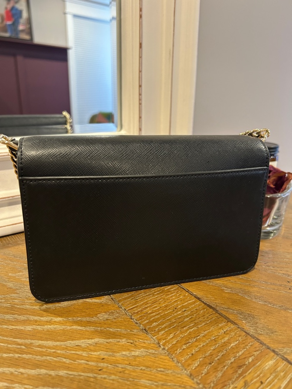 kate spade Black Leather Chain Crossbody Bag with Gold Hardware - Picture 2 of 5